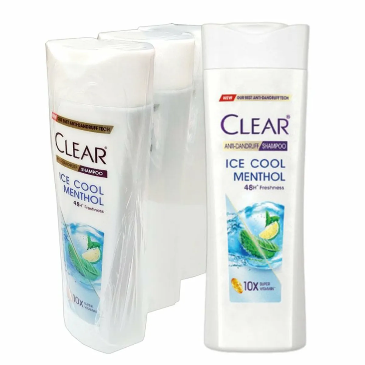 Clear Ice Cool Menthol Anti-Dandruff Shampoo – 48H Freshness – With Menthol & 10x Super Vitamins – For Cool, Dandruff-Free Scalp - Image 3