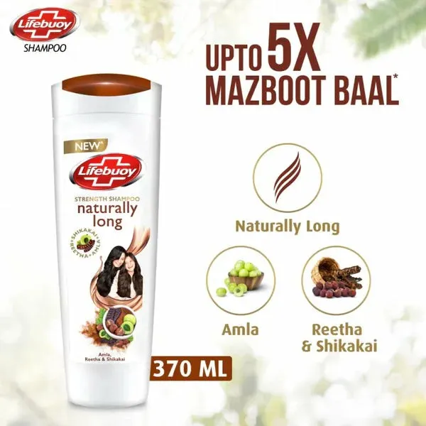 Lifebuoy Naturally Long Strength Shampoo – Amla, Reetha & Shikakai – 370ml - Image 5