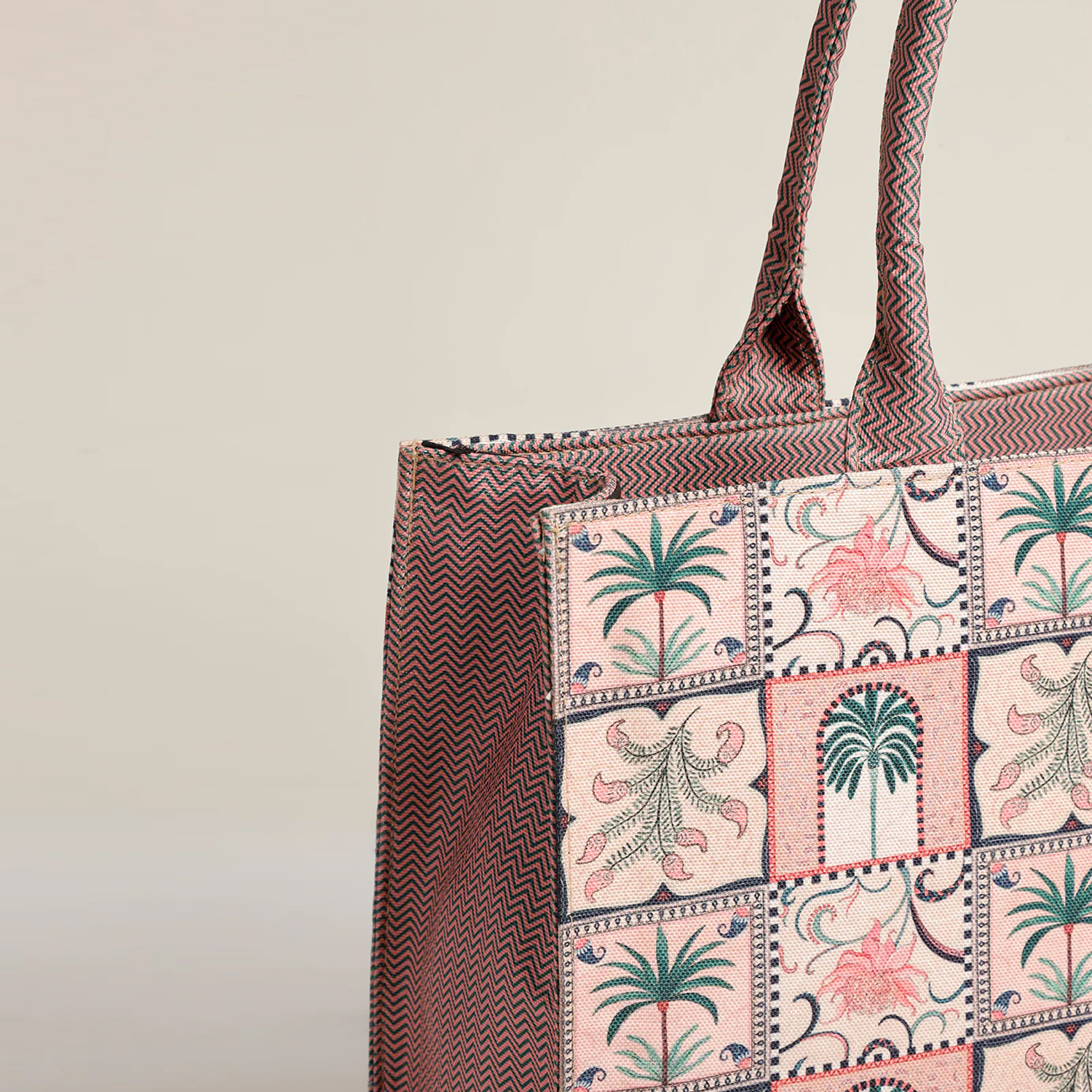 ZELLBURY Premium Canvas Tote Bag – Artistic Heritage, Floral & Mandala Prints - Image 2