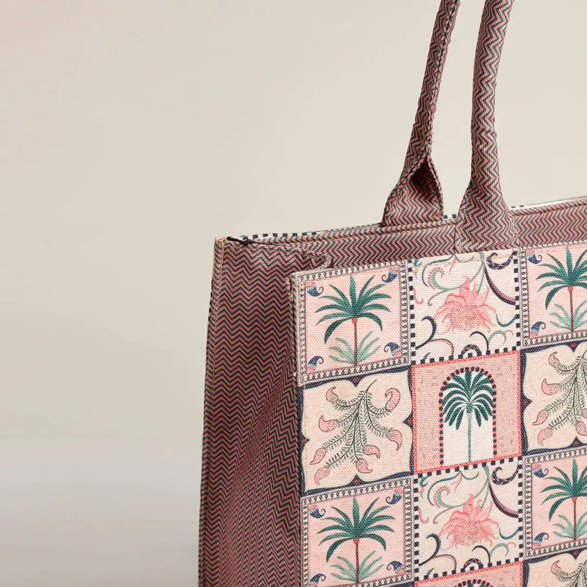 ZELLBURY Premium Canvas Tote Bag – Artistic Heritage, Floral & Mandala Prints - Image 2