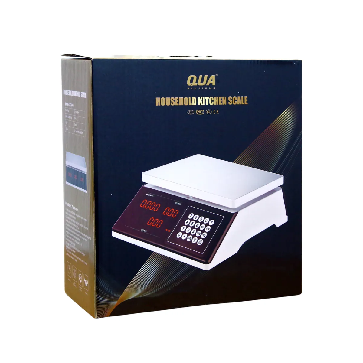QUA S380 High-Precision Digital Household Kitchen Scale – 10kg Capacity Electronic Weight Scale with Dual LCD/LED Display - Image 2