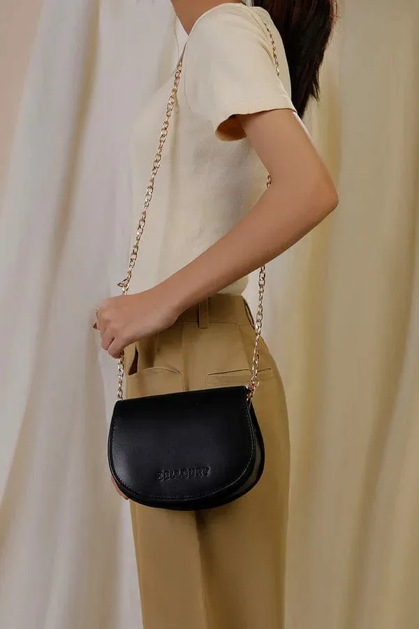 ZELLBURY Mini Luxe Handbag – Elegant Mustard Yellow Crossbody with Pearl Top Handle and Gold Chain Strap - Image 2