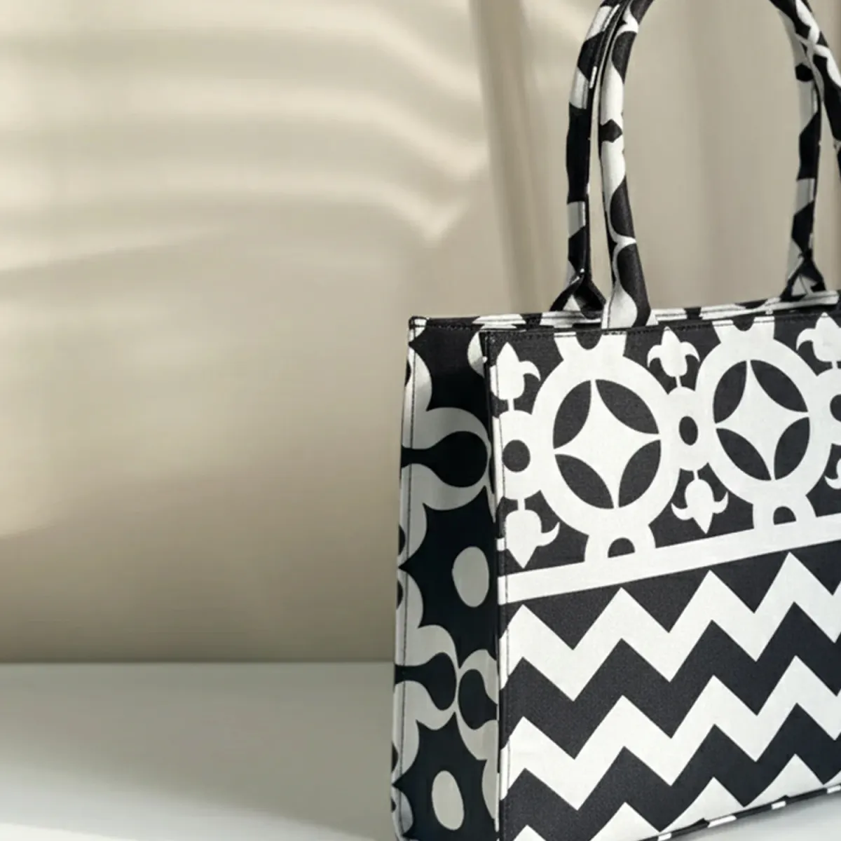 ZELLBURY Premium Canvas Tote Bag – Artistic Heritage, Floral & Mandala Prints - Image 2