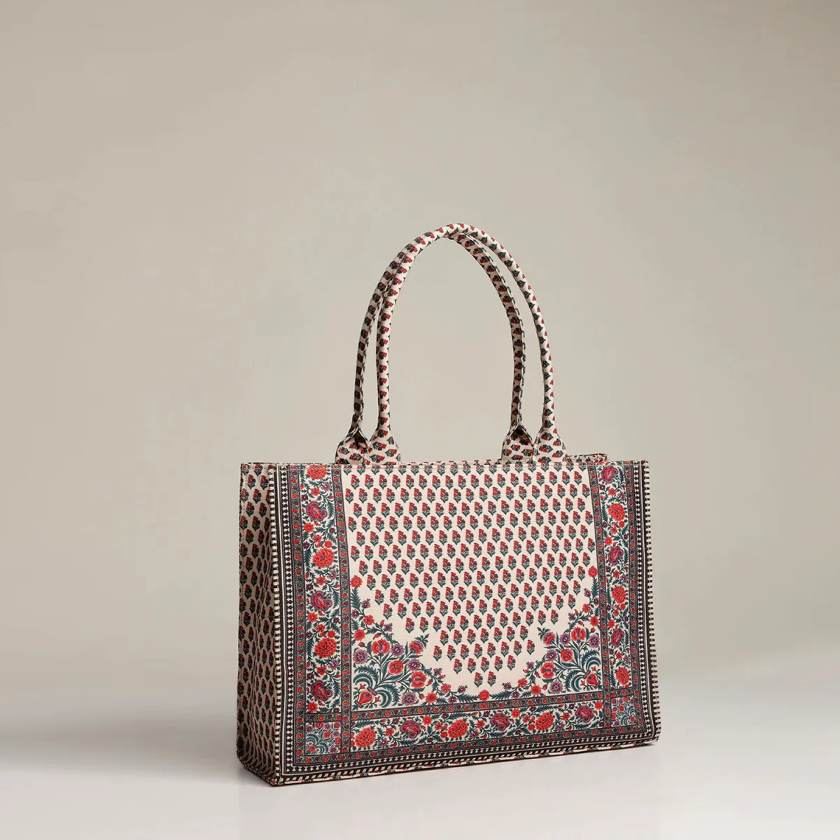 ZELLBURY Premium Canvas Tote Bag – Artistic Heritage, Floral & Mandala Prints - Image 4