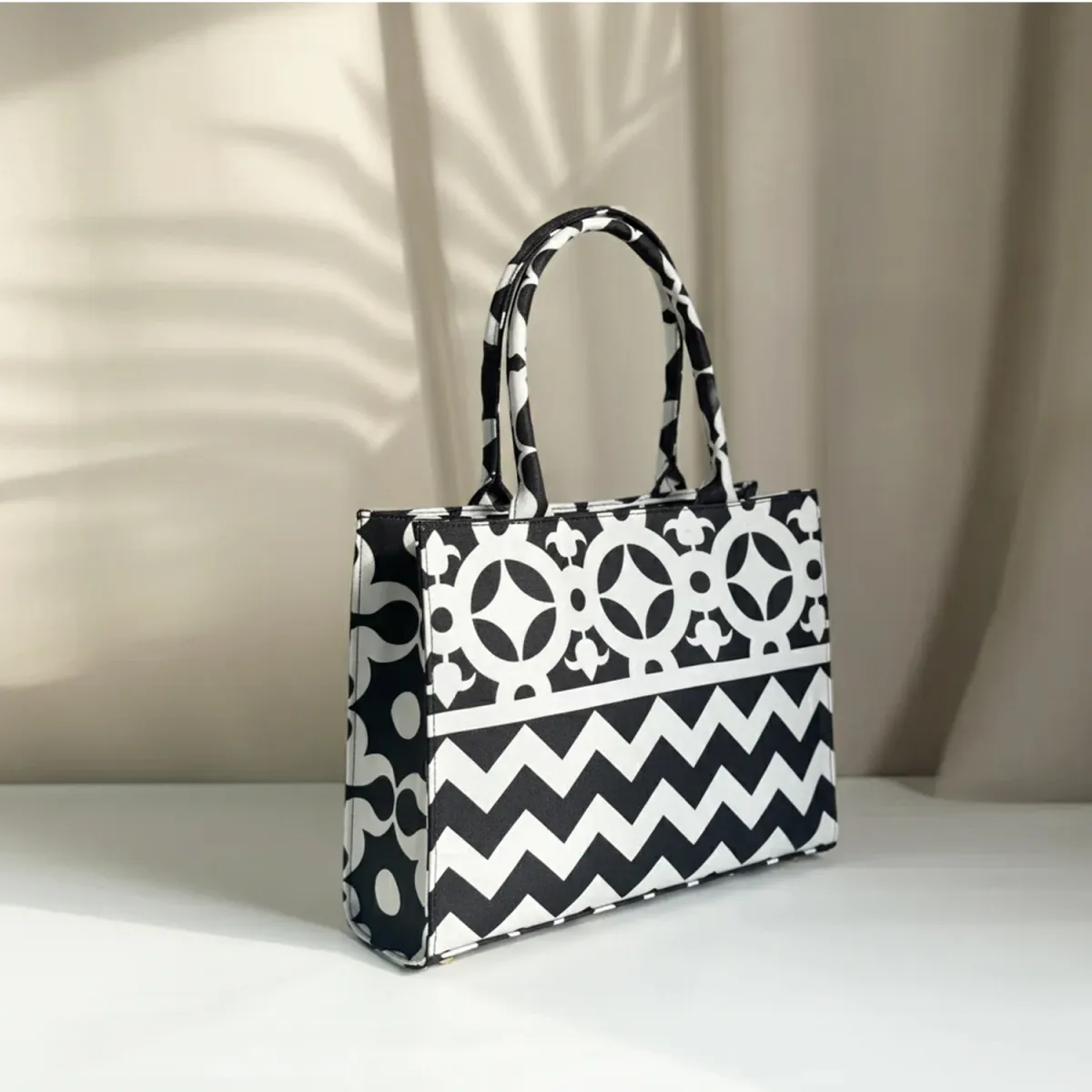 ZELLBURY Premium Canvas Tote Bag – Artistic Heritage, Floral & Mandala Prints - Image 4
