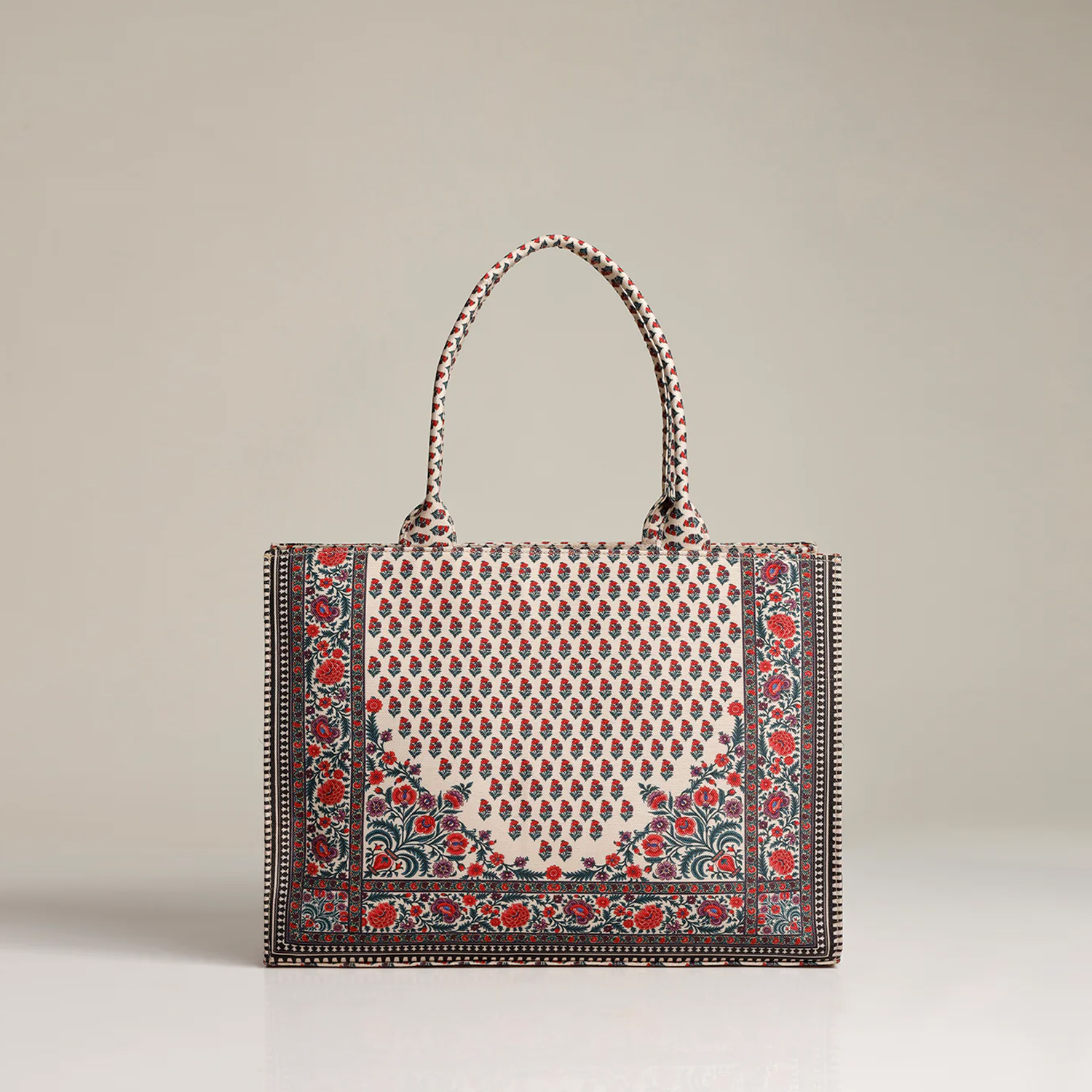 ZELLBURY Premium Canvas Tote Bag – Artistic Heritage, Floral & Mandala Prints