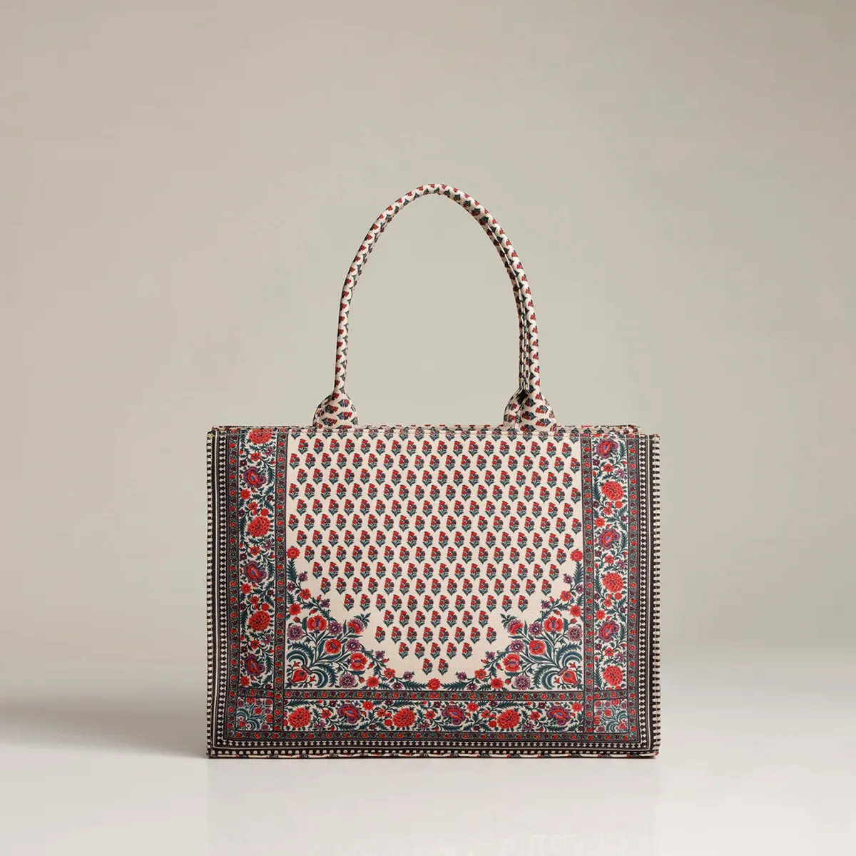 ZELLBURY Premium Canvas Tote Bag – Artistic Heritage, Floral & Mandala Prints