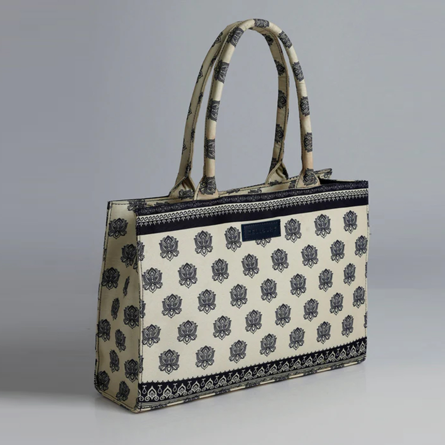 ZELLBURY Premium Canvas Tote Bag – Artistic Heritage & Floral Print with Reinforced Handles - Image 5