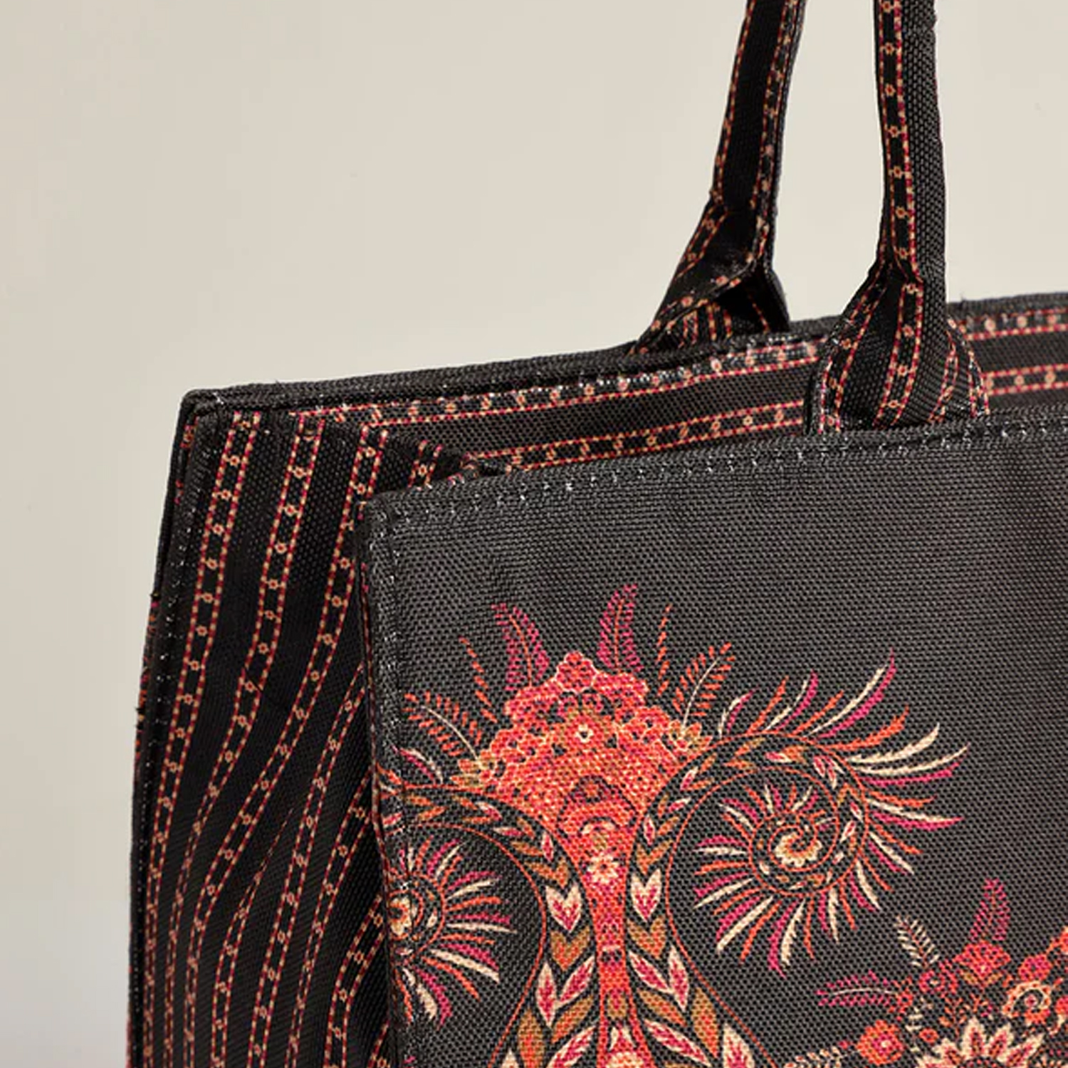 ZELLBURY Premium Canvas Tote Bag – Artistic Heritage, Floral & Mandala Print with Reinforced Handles - Image 6