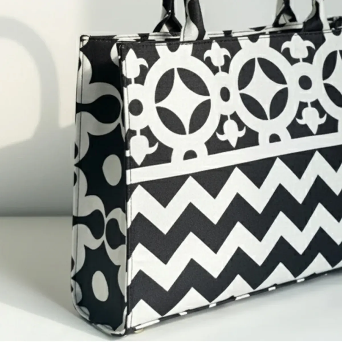 ZELLBURY Premium Canvas Tote Bag – Artistic Heritage, Floral & Mandala Prints - Image 5