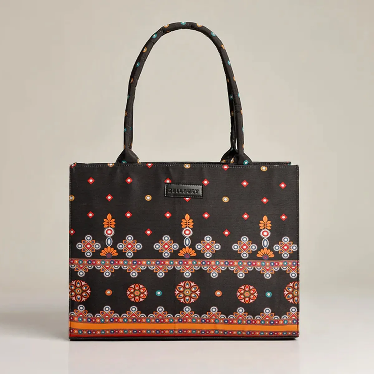 ZELLBURY Premium Canvas Tote Bag – Artistic Heritage, Floral & Mandala Prints