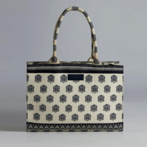 ZELLBURY Premium Canvas Tote Bag – Artistic Heritage & Floral Print with Reinforced Handles