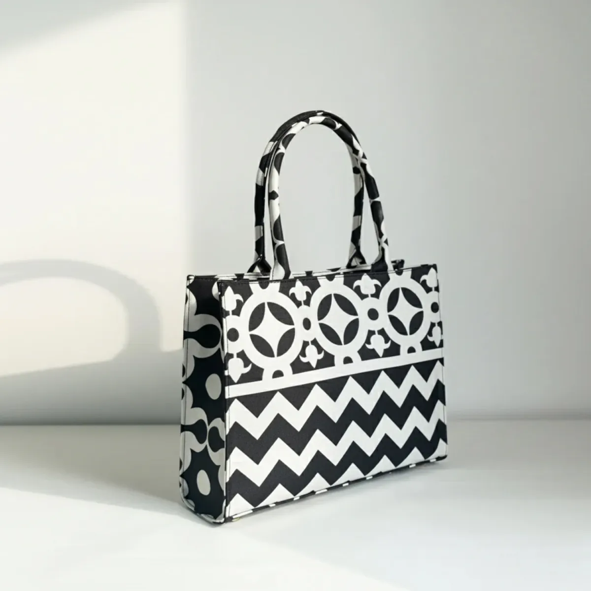 ZELLBURY Premium Canvas Tote Bag – Artistic Heritage, Floral & Mandala Prints - Image 6