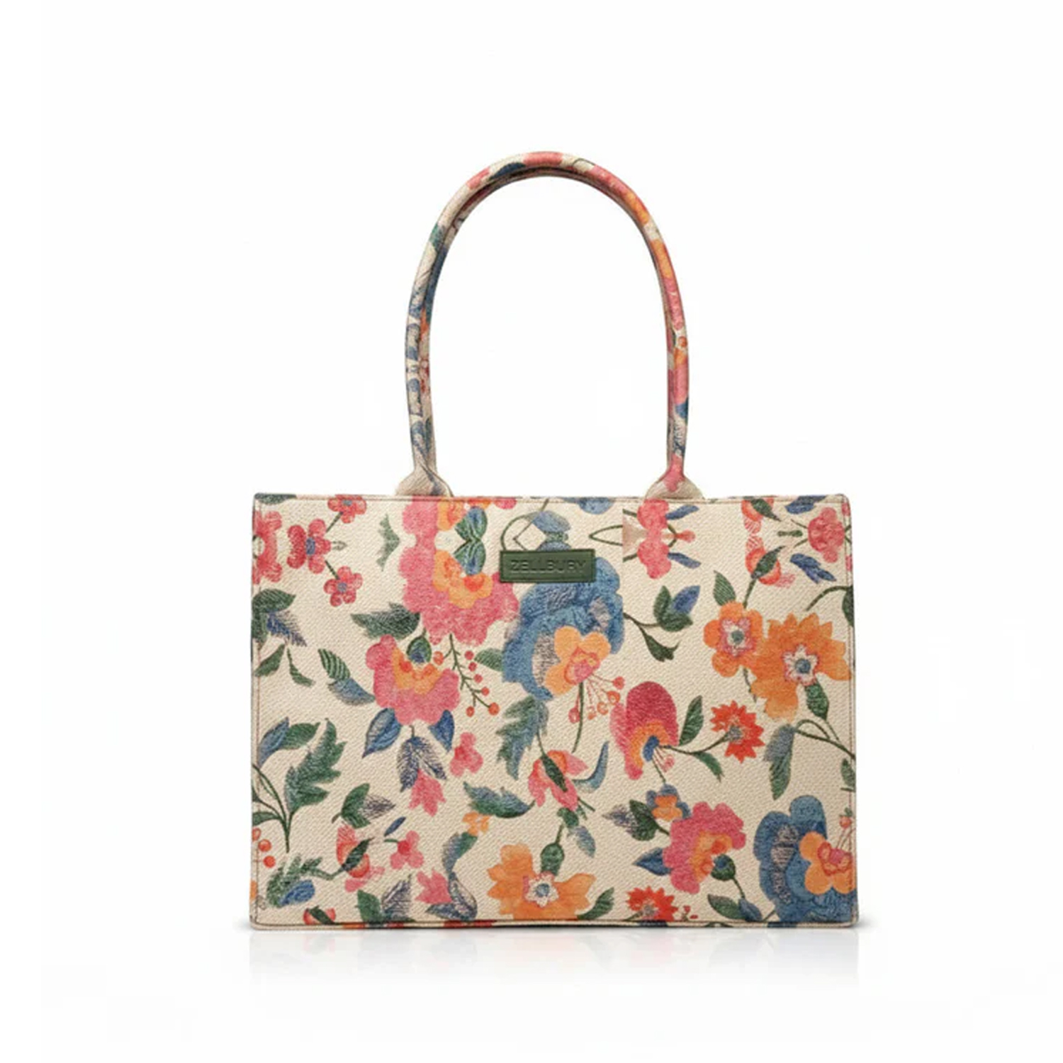 ZELLBURY Premium Canvas Tote Bag – Artistic Heritage, Floral & Geometric Prints