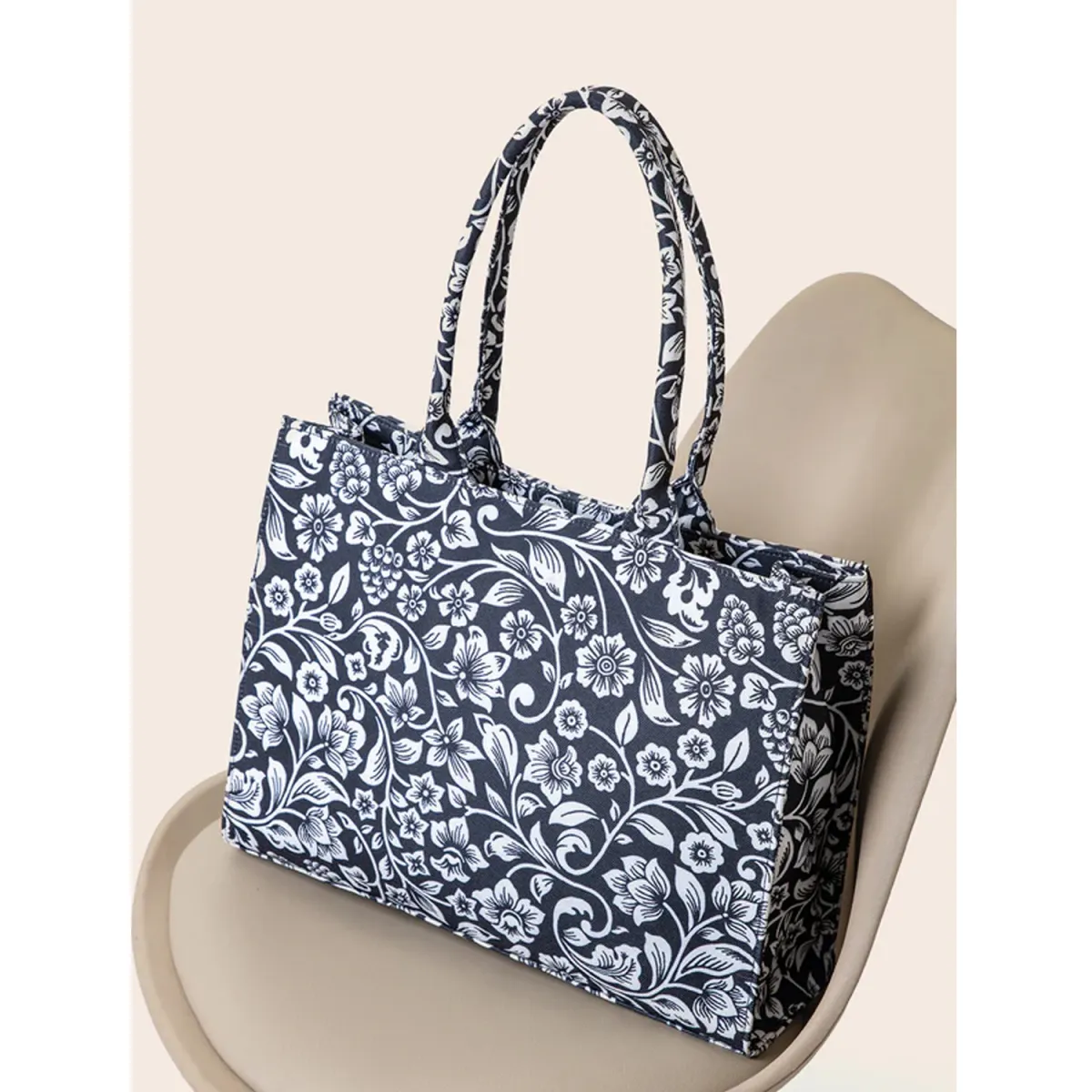 ZELLBURY Premium Canvas Tote Bag – Artistic Heritage, Floral & Mandala Prints - Image 3