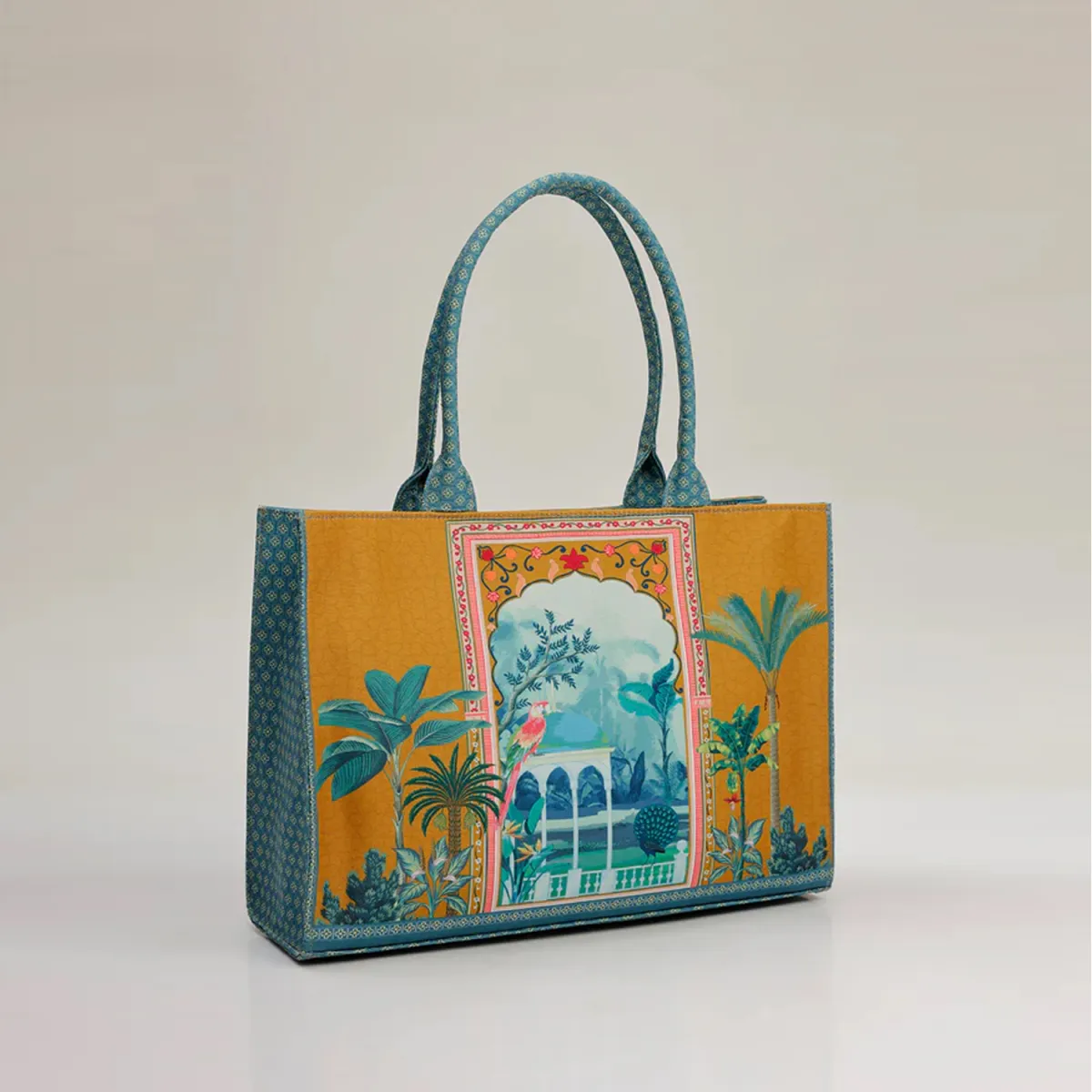 ZELLBURY Premium Canvas Tote Bag – Artistic Heritage, Floral & Mandala Prints - Image 4