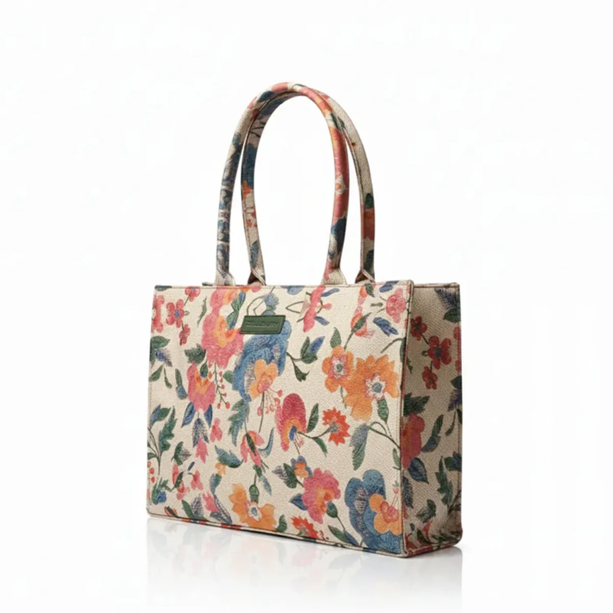 ZELLBURY Premium Canvas Tote Bag – Artistic Heritage, Floral & Geometric Prints - Image 3