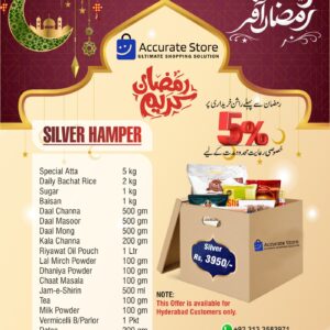 Accurate Store Ramadan Silver Hamper – Essential Ration Package for Charity & Home Needs