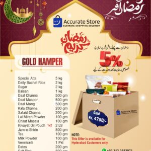 Accurate Store Ramadan Gold Hamper – Premium Comprehensive Ration Package for Families & Charitable Giving
