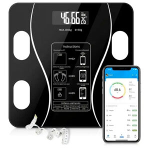 Smart Scale for Body Weight, Tempered Glass Electronic Digital Body Weight Scale upto 180KG