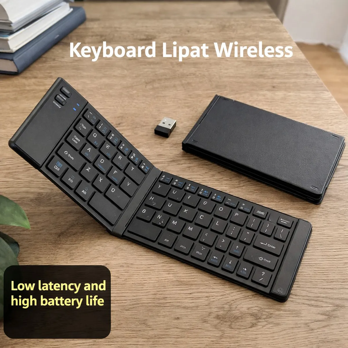 Wireless Foldable Keyboard – 65 Keys, Dual Mode, Bluetooth, 150mAh - Image 3