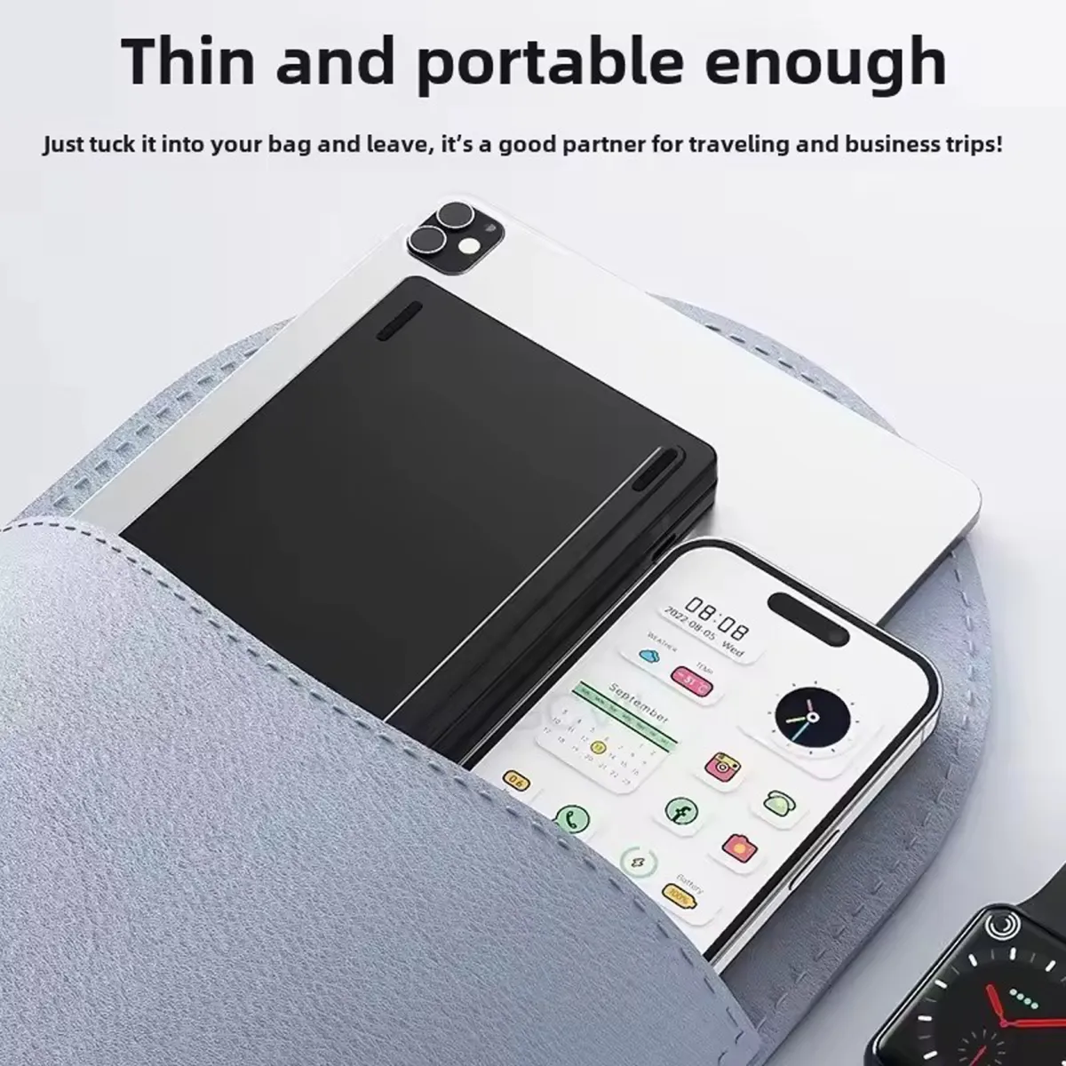 Wireless Foldable Keyboard – 65 Keys, Dual Mode, Bluetooth, 150mAh - Image 5