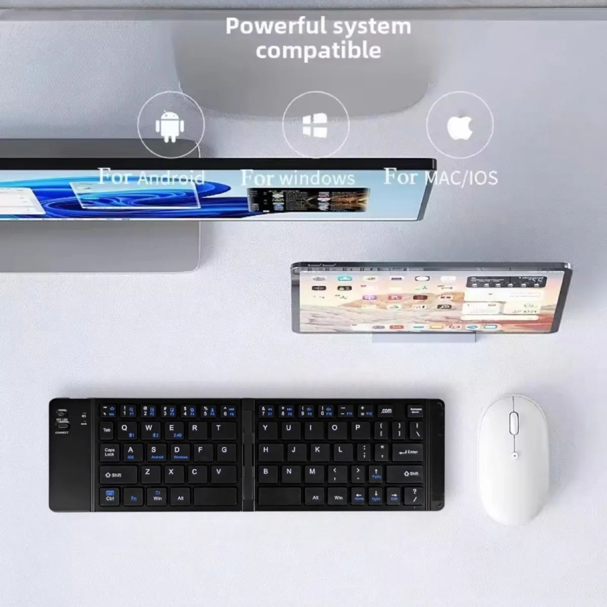 Wireless Foldable Keyboard – 65 Keys, Dual Mode, Bluetooth, 150mAh - Image 11