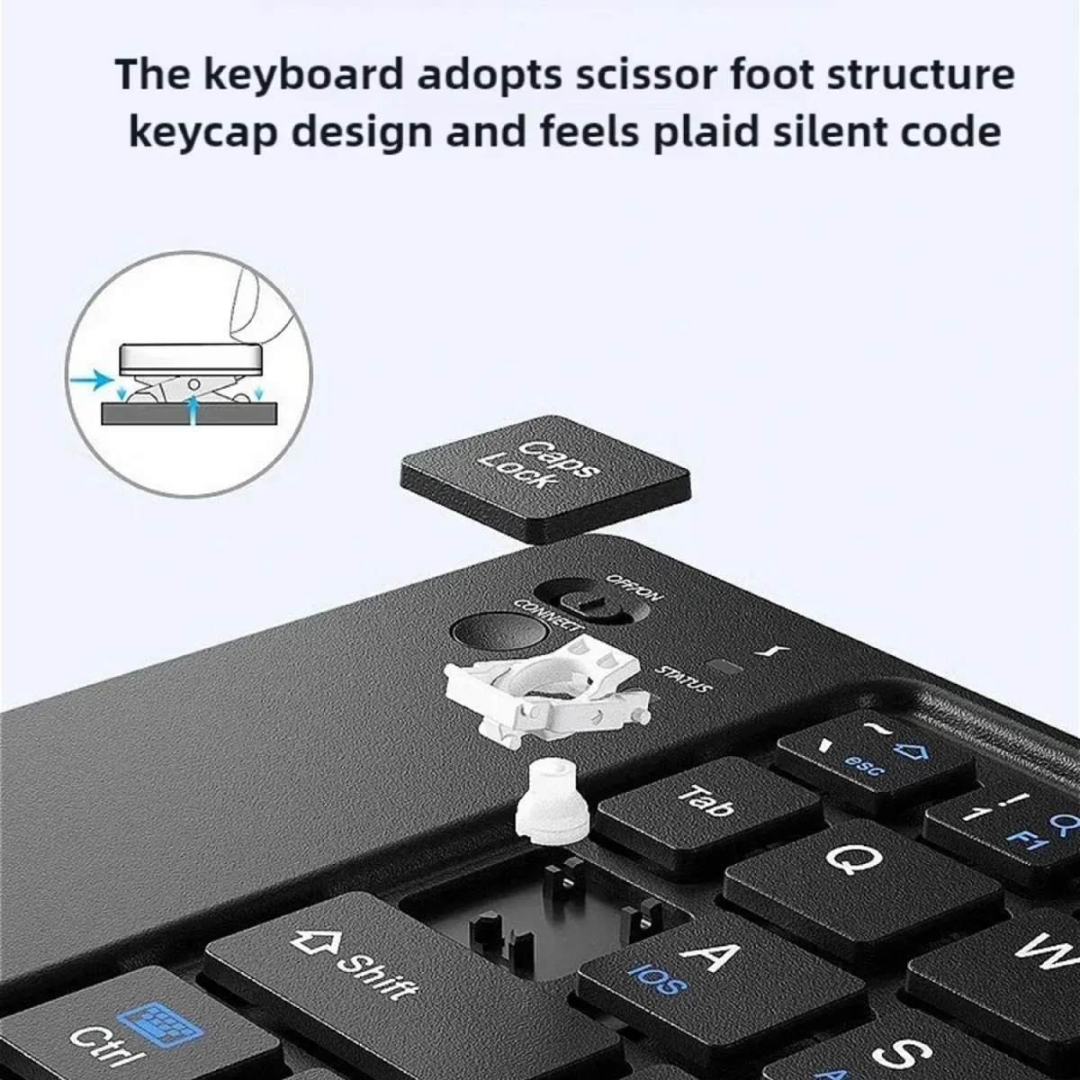 Wireless Foldable Keyboard – 65 Keys, Dual Mode, Bluetooth, 150mAh - Image 12